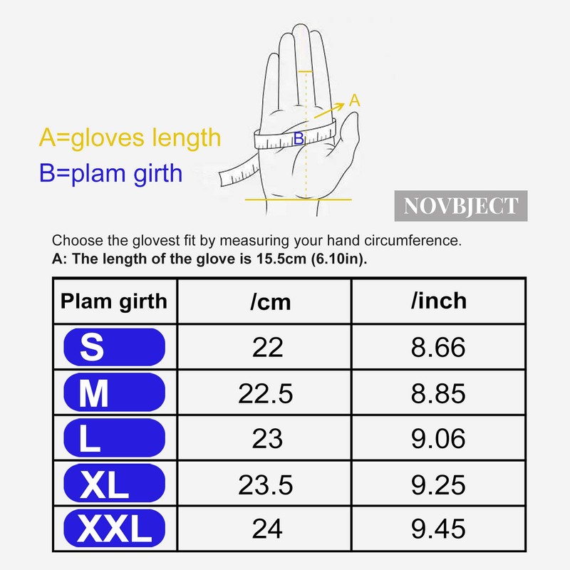 NOVBJECT Men's Fingerless Leather Gloves Deerskin Half Finger Unlined Motorcycle