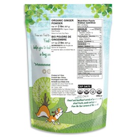 Organic Ginger Root Powder, 2 Pounds - Non-GMO, Kosher, Bulk, Raw Ground Ginger Root, Flour, Sirtfood