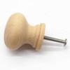 WEICHUAN 16PCS Round Unfinished Wood Cabinet Furniture Drawer Knobs Pulls