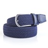 Weifert Men's Stretch Woven 1.3" Wide Elastic Braided Belts (Navy,