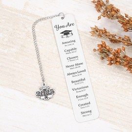 2025 Graduation Gifts, Class of 2025 Gifts for College Boys Girls - 2025 Graduation Bookmark for Him Her Graduation Gifts for Senior 2025 College Middle High School Students Christian Gifts Souvenir