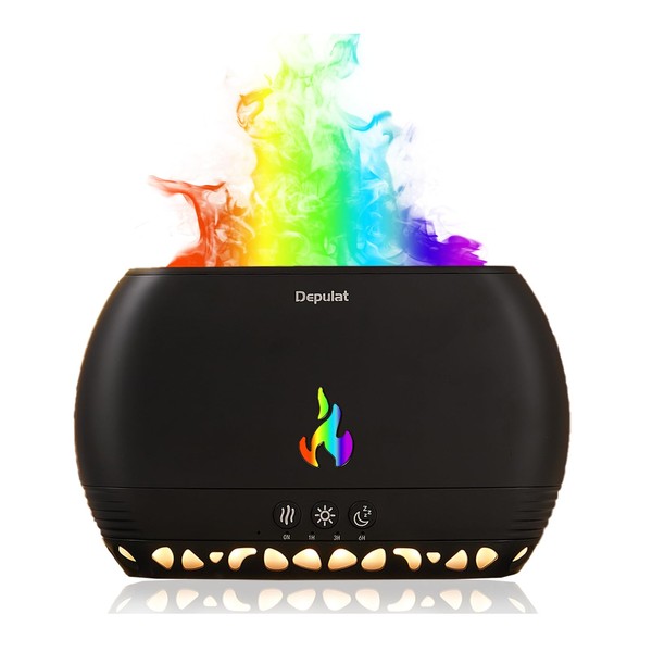 POSVIU Essential Oil Diffuser - Upgraded Color Changing Flame Diffuser