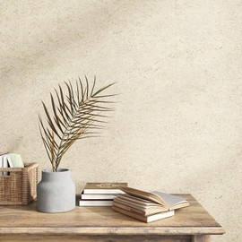 VEELIKE Beige Concrete Wallpaper Peel and Stick Textured Limewash Wallpaper for Bedroom Bathroom 15.7''x118'' Self Adhesive Sandstone Wall Paper Removable Beige Contact Paper for Walls Countertops