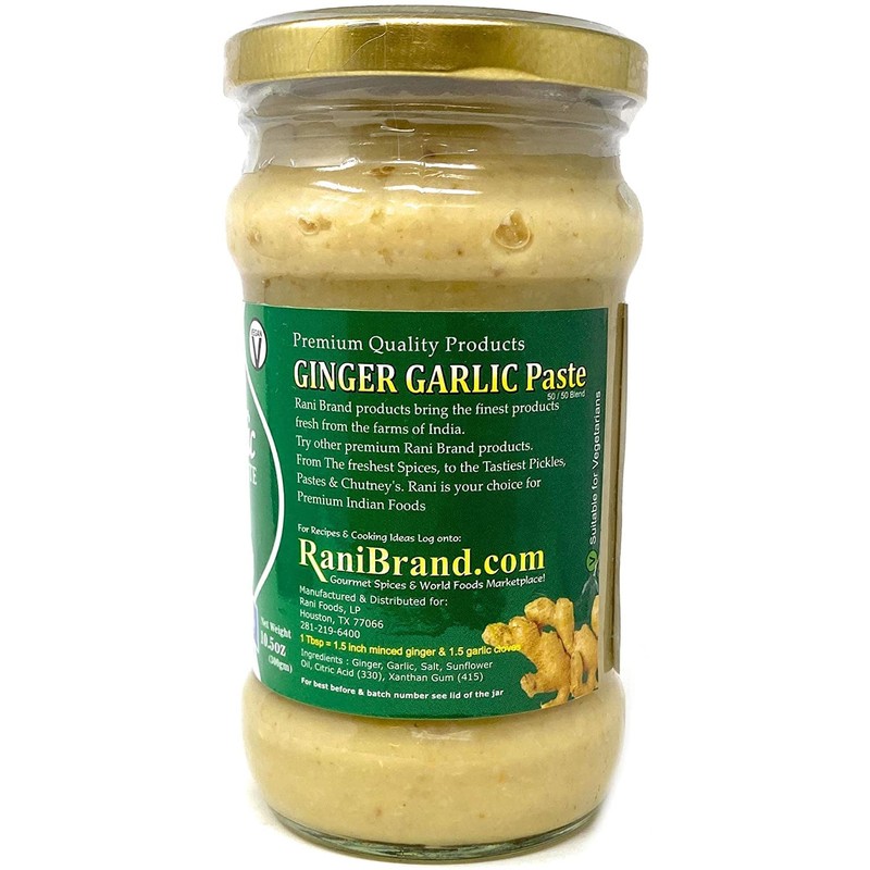 Rani Ginger Garlic Cooking Paste 10.5oz (300g) Glass Jar ~