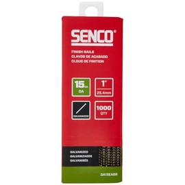 SENCO DA13EABR 1" 15 Gauge, Galvanized Finish Nails, 1,000 Count Pack