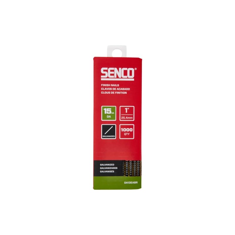 SENCO DA13EABR 1" 15 Gauge, Galvanized Finish Nails, 1,000 Count