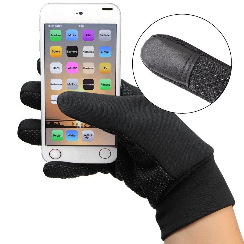 ALPIDEX Softshell Gloves Touchscreen Function Running Gloves for Men and
