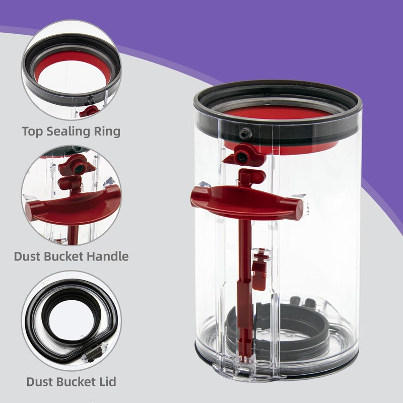 Gloate Dust Bin Lid Replacement for Dyson V10 V11 V15