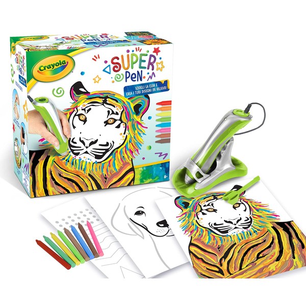 CRAYOLA - Tiger Super Pen, Melting Wax Crayons and Creating Relief Drawings, Creative Activity and Gift for Kids, Age 8+, 25-0395