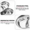 Biioistle Stainless Steel Sauce Dishes 3pcs Sauce Cups 3 Compartment