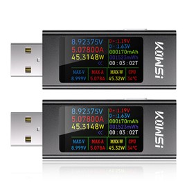 diymore 2 x 360 W USB Tester Meter 4-30 V 0-12 A USB Current Meter Capacity Voltage Tester Current Meter USB A Tester Power Capacity Detector