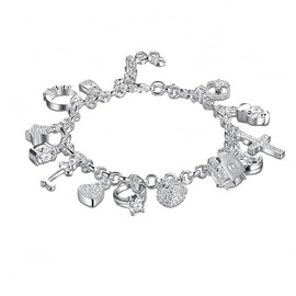 AHQQT Women's Fashion Silver Bracelet