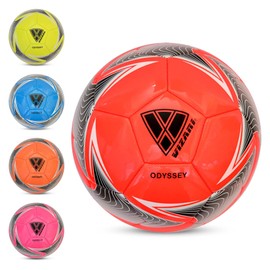 Vizari Odyssey - Balón de fútbol para Adultos y niños con retención óptima de Aire, Perfecto para Entrenamiento y Partidos de Color, Color Rojo, Talla 3