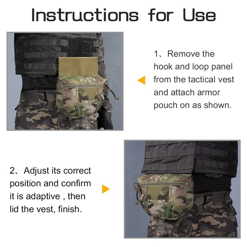 IDOGEAR Tactical Dump Drop Pouch for JPC CPC AVS Tactical