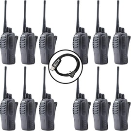 BAOFENG BF-888S Walkie Talkies Long Range for Adults with Earpieces, 16 CH Baofeng Two Way Radio (Pack of 12) with one Programming Cable