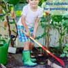 Xifando Kids Leaf Rake -Small Wooden Handle Leaf Rake with