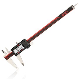 VINCA IP54 Grade Digital Caliper, DCLA-0805 8 Inch/200mm, Inch/Millimeter/Fractions Conversion, Stainless Steel, Large LCD Screen