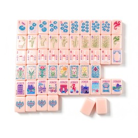 ,American Mahjong Set with 160 Tiles, Omy Mahjong Tiles,Custom 4-Layer American Mahjong Tiles,hAcrylic Luxury MahjongColor: Pink Pairs