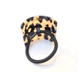Wardani large rectangle Pony Tail holder tortoiseshell handmade in France (white tokyo)