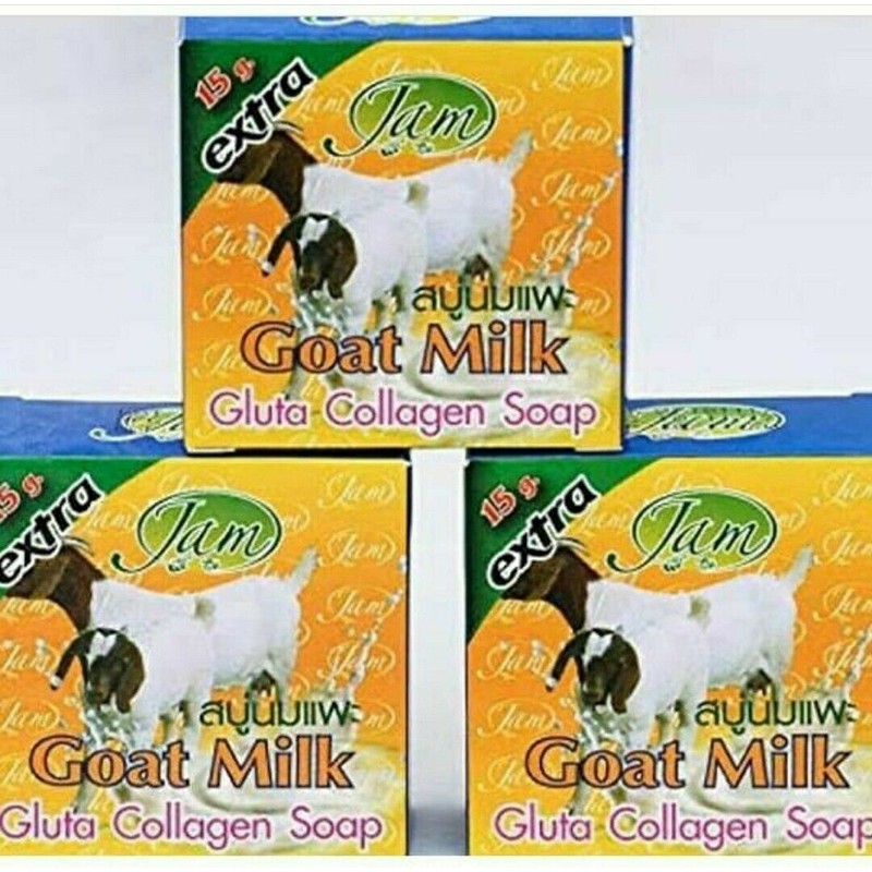 Jam 2x JAM Goat Milk Gluta Collagen Whitening Herbal Soap