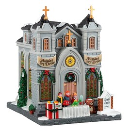 Lemax 25884 Christmas Trinity Church Of Caddington, Resin
