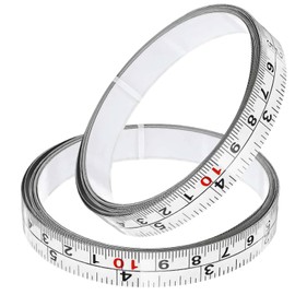 Mdkave Adhesive Tape Measure Metal,Stick On Tape Measure,Self Stick Measuring Tape with Strong Adhesive Back,Peel and Stick Ruler for Table Saw,Sewing and Workbench(78" Right to Left,2 Pack)