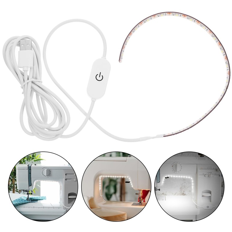 Mobestech 2pcs Sewing Machine LED Light Strips Self-Adhesive Strip Lights,