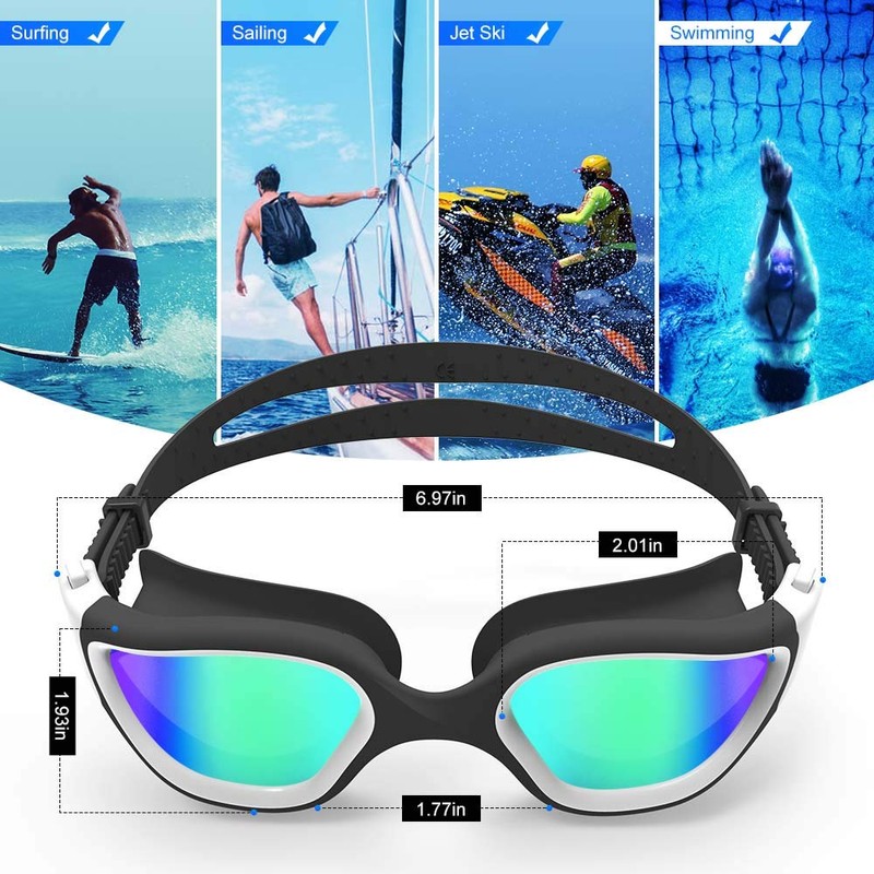 ZIONOR Swim Goggles, Upgraded G1 Polarized Swimming Goggles UV Protection