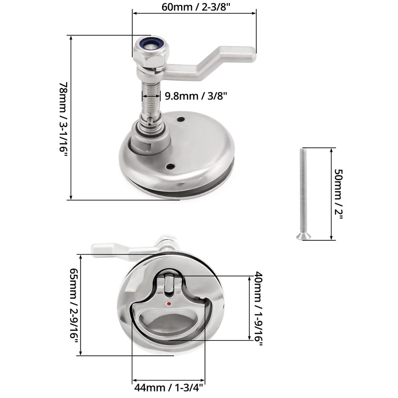 QWORK Boat Cam Latch, Marine 316 Stainless Steel Marine Hatch