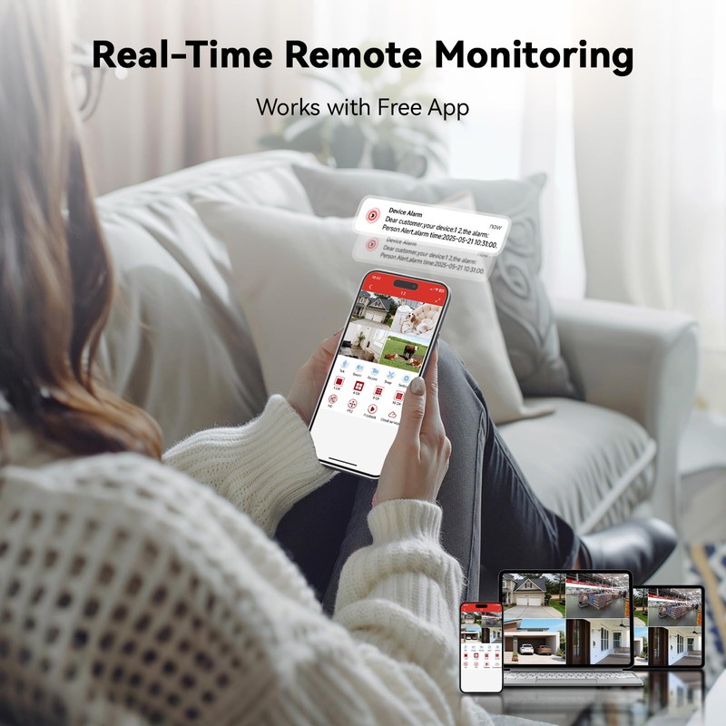VORGUT 5MP Lite Security Camera System with 500G Hard Drive,