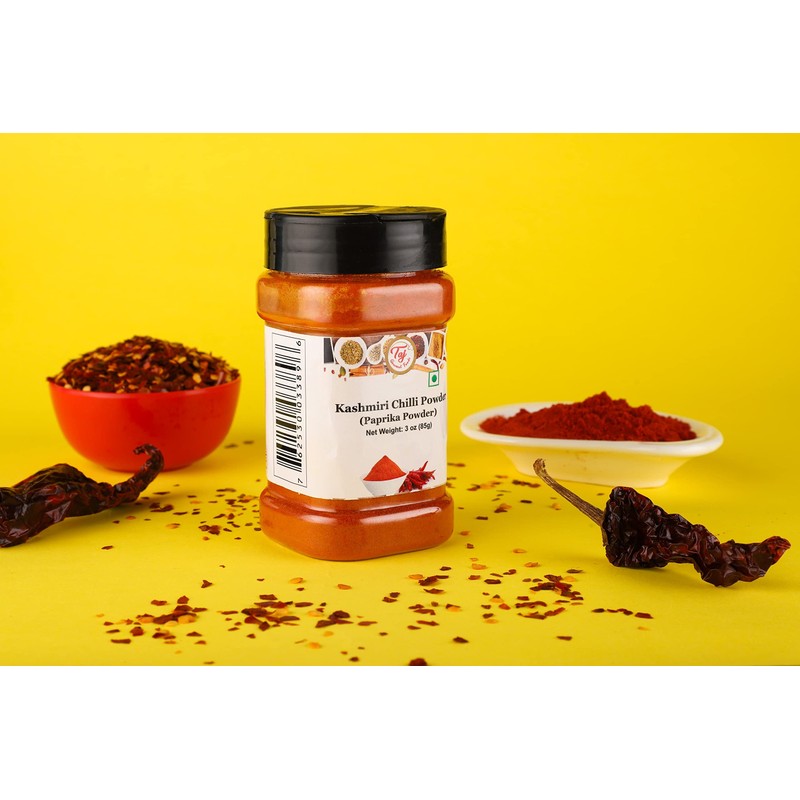 TAJ Premium Indian Kashmiri Chilly Powder, (Deggi Mirch, Lal Mirch),
