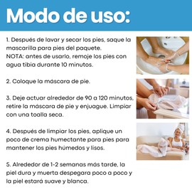 UNIVERSOENLÍNEA.COM Paquete Mascarillas Pies Hidratante Exfoliante Cuidado de Los Pies Leche Colageno Mascarilla Para pies Alta Calidad Calcetines Hidratantes Pedicura (Azul - 5 Piezas)