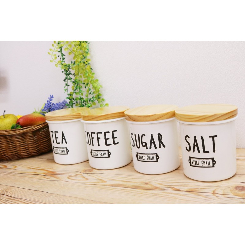 ha-sudezainzu Enamelware Vivre Canister Coffee (VI – 07) AM –