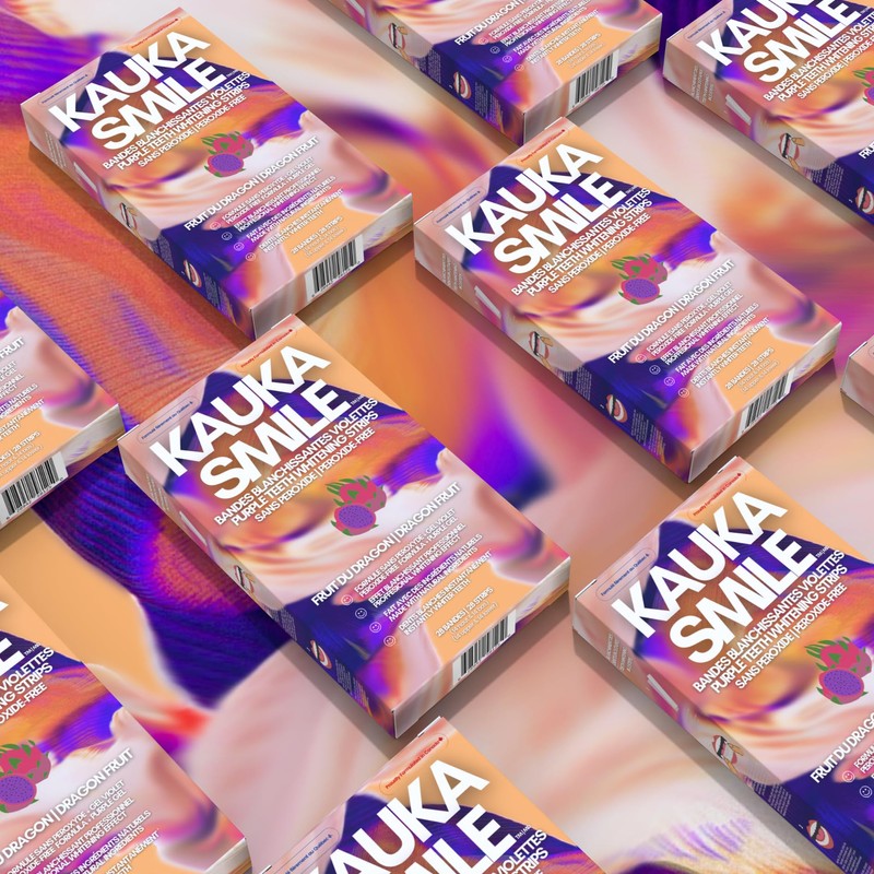 Teeth Whitening Strips with Purple Gel, 28 Strips, 14 Uses,