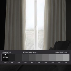 HPD Half Price Drapes Velvet Blackout Curtains/Drapes - 120 Inches Long 1 Panel Blackout Curtain Signature Pleated for Living Room & Bedroom - 25W X 120L, Neutral Ground