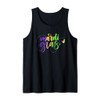 MARDI GRAS Watercolor Hand Lettering Design with Heart Tank Top
