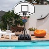 AOKUNG Pool Basketball Hoop, 3.1-4.7ft Easy Adjustable Basketball Goal, Portable