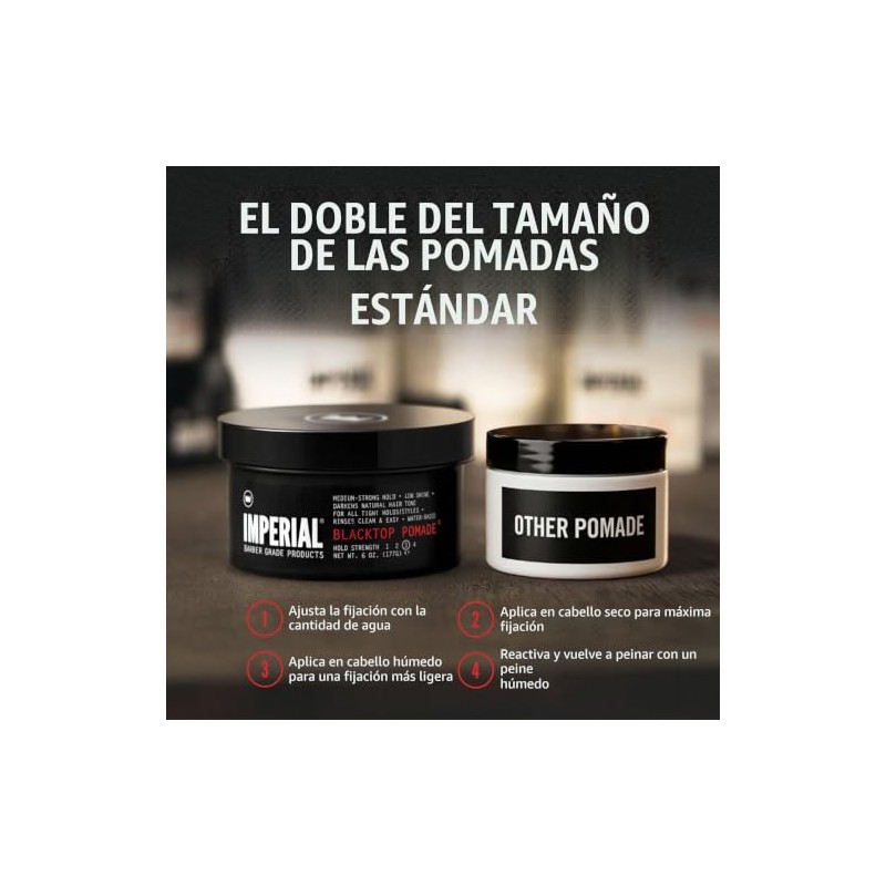 Pomada Imperial Barber Grade Products Blacktop, 6 onzas