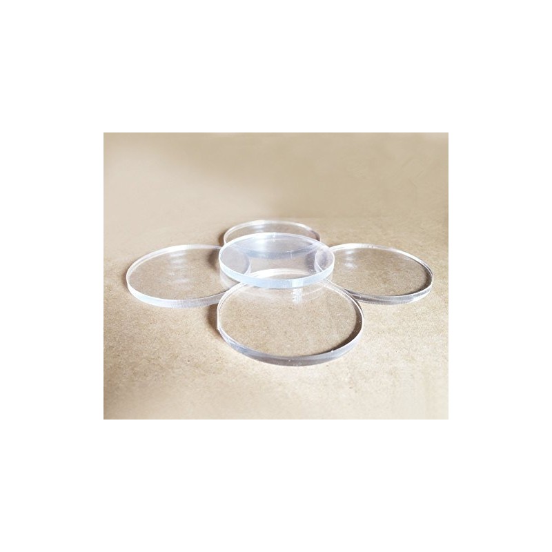 MEYA Set of 20pcs Clear Acrylic Discs, Plexiglass Laser cut
