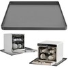 Dishwasher Drain Pan Mat, 23.6''x19.7'' Portable Silicone Mat with Raised