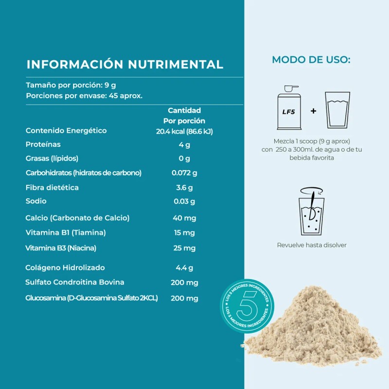 Colageno Hidrolizado Lifeed5 Peptidos Bioactivos de Colageno Hidrolizado Fortalecido con