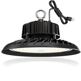 obullights Super Bright 200W LED High Bay Light 30000lm 5000K, 30% Brighter Than Normal LED, Alternative to 600W MH/HPS for Shop Garage Barn Warehouse Factory Gym, 100-277V, UL US Plug 5’ Cable, IP65