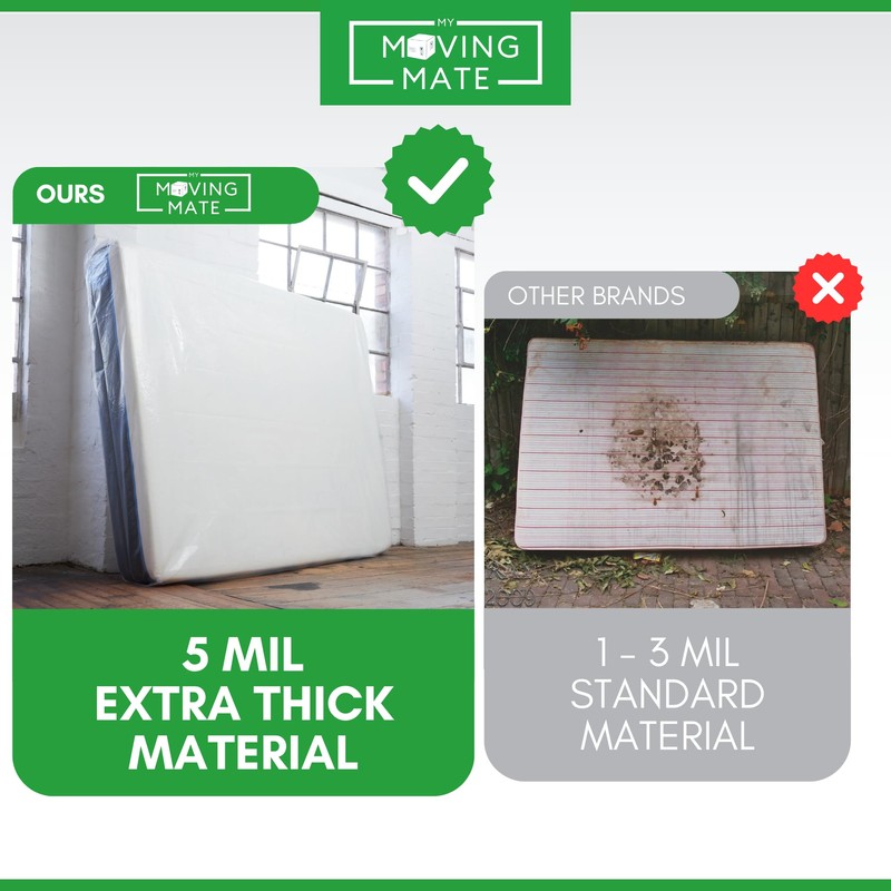 Full Mattress Bag for Moving and Storage - 5 Mil
