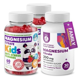 DR. MORITZ Paquete de magnesio: gomitas de magnesio para calmar la mente para adultos (200 mg, 30 unidades) y gomitas de magnesio para niños (120 unid