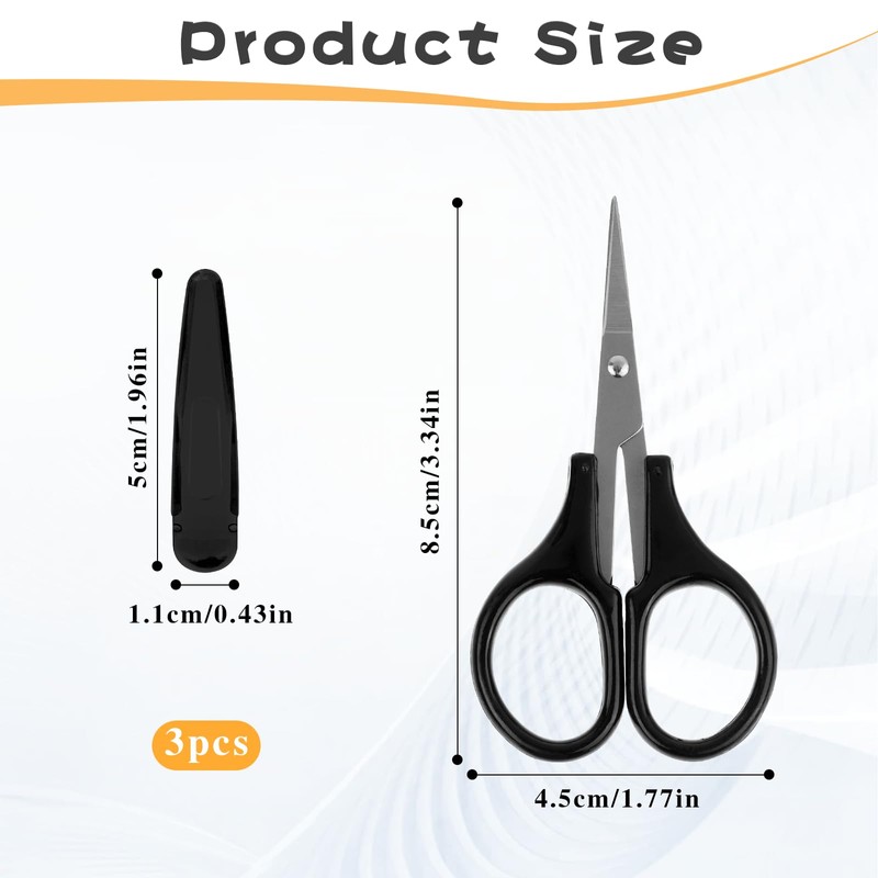 3Pcs Small Craft Scissors Sharpest Precise Stainless Steel Cutting Scissor