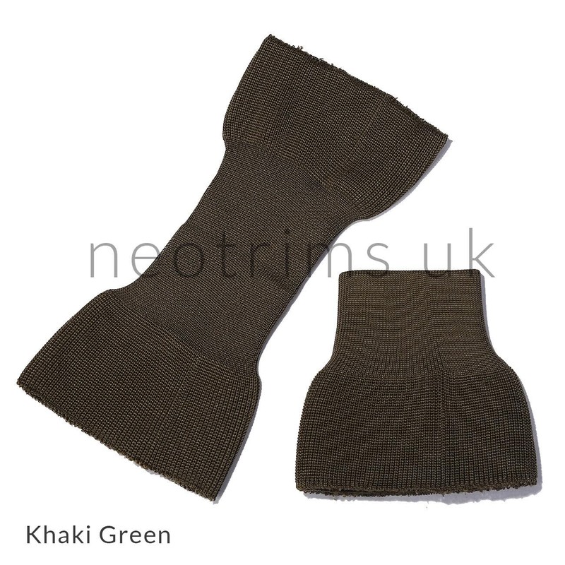 Neotrims Rib Knit Cuff Pair, Knitted Tubular and Shaped. Seamless