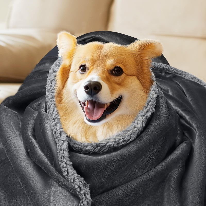 Waterproof Pet Blanket, Liquid Pee Proof Dog Blanket for Sofa