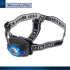 MichaelPro MP008001 Headlamp, Professional LED Headlamp, Ultra Bright Headlight, High Lumens Waterproof Head Flashlight for Adults, Camping, Outdoors & Hard Hat Work, Long Run Time Headlight