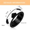 Uloveido Soccer Pattern Spinning Fidget Ring, Comfort Fit Stainless Steel