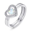 VIKI LYNN Created Opal Ring Set 925 Sterling Silver 3